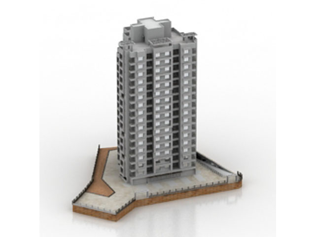 Free Building Apartment complex 3D model For Architecture 3Ds Max Model Download